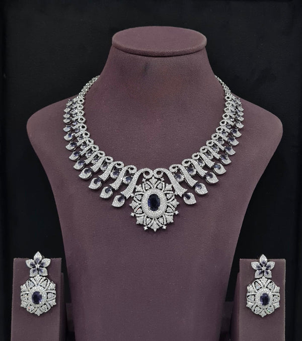 Cz Necklace 10576 - KRISHNA'S SWETA JEWELLERY