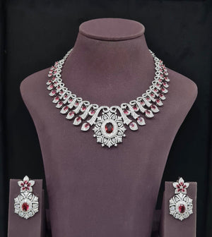 Cz Necklace 10576 - KRISHNA'S SWETA JEWELLERY
