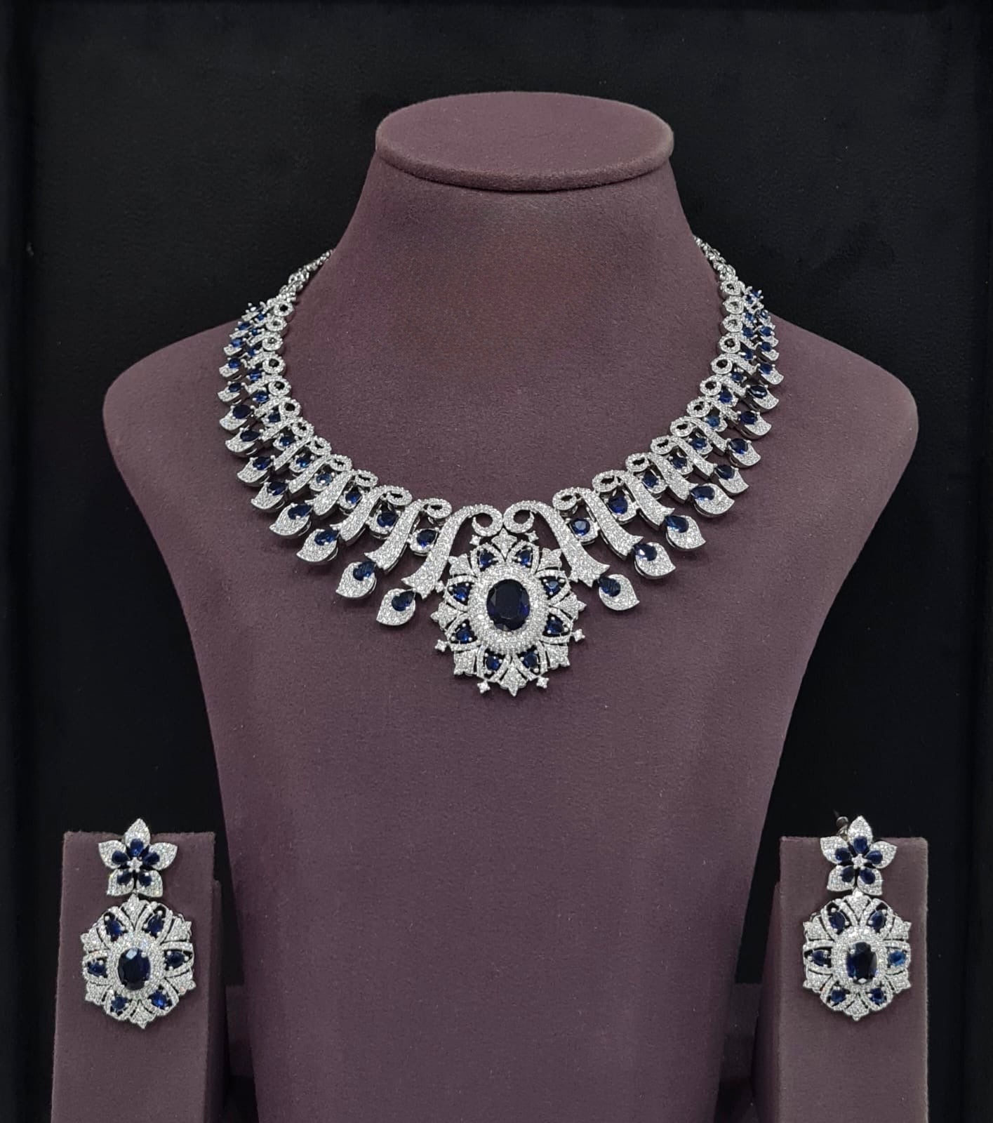 Cz Necklace 10576 - KRISHNA'S SWETA JEWELLERY