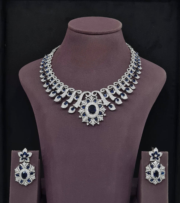 Cz Necklace 10576 - KRISHNA'S SWETA JEWELLERY