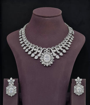 Cz Necklace 10576 - KRISHNA'S SWETA JEWELLERY