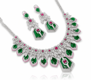 Cz Necklace 10585 - KRISHNA'S SWETA JEWELLERY