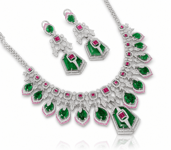 Cz Necklace 10585 - KRISHNA'S SWETA JEWELLERY
