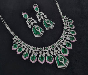Cz Necklace 10585 - KRISHNA'S SWETA JEWELLERY
