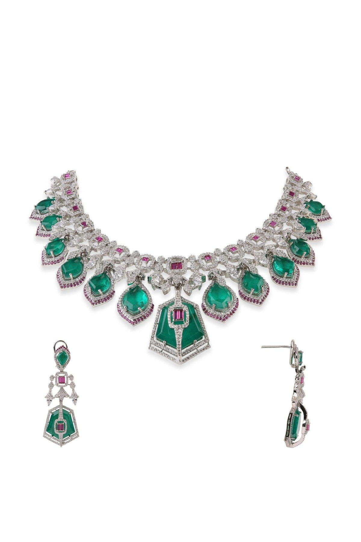 Cz Necklace 10585 - Krishna's Sweta Jewellery