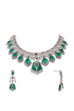 Cz Necklace 10585 - Krishna's Sweta Jewellery