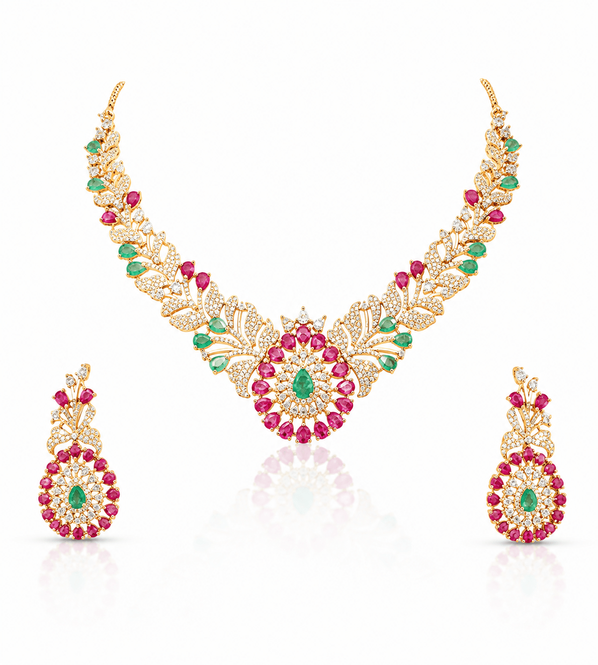 Cz Necklace 10626 - KRISHNA'S SWETA JEWELLERY