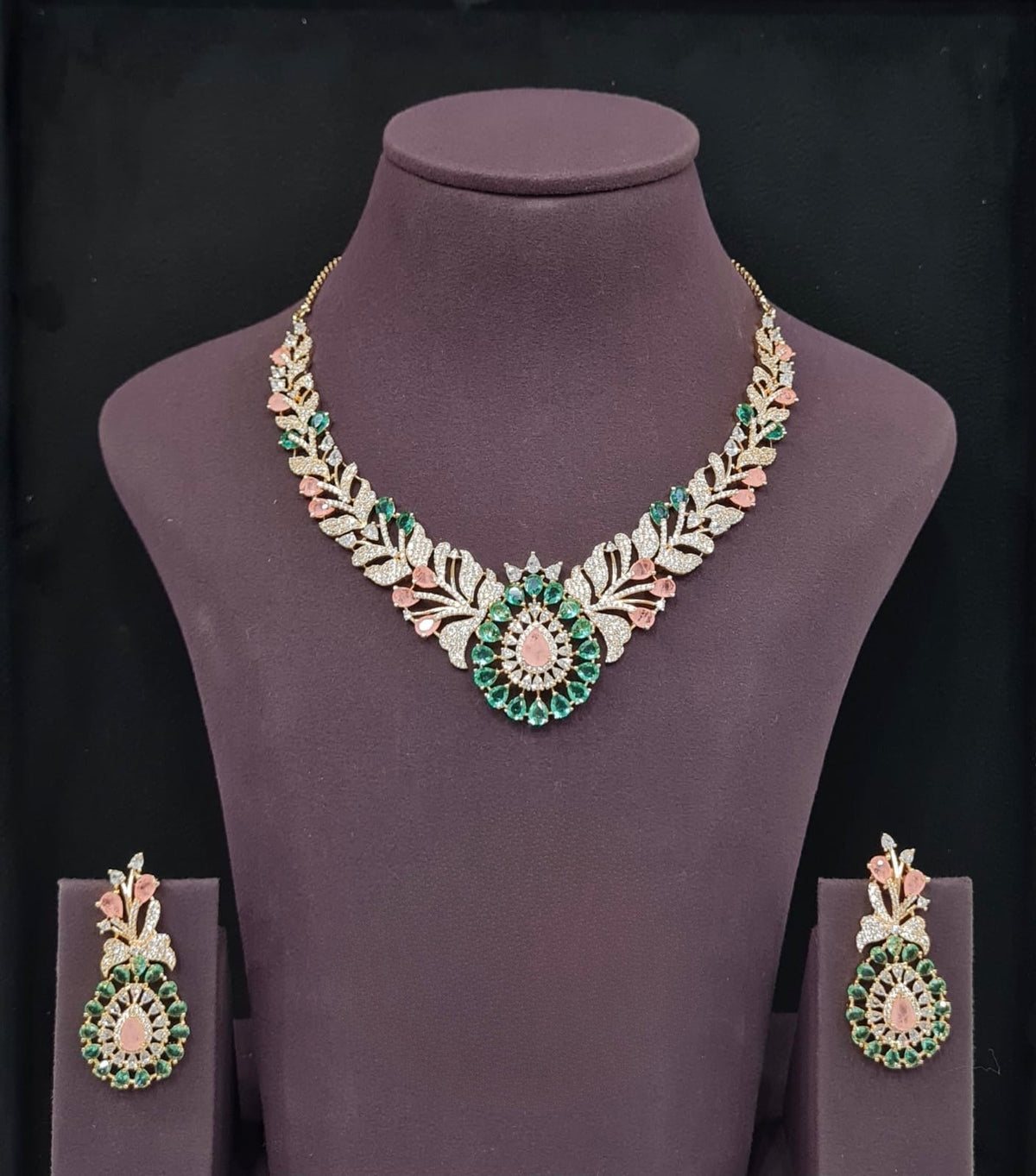 Cz Necklace 10626 - KRISHNA'S SWETA JEWELLERY