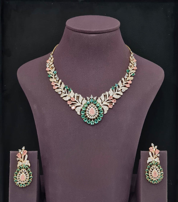 Cz Necklace 10626 - KRISHNA'S SWETA JEWELLERY