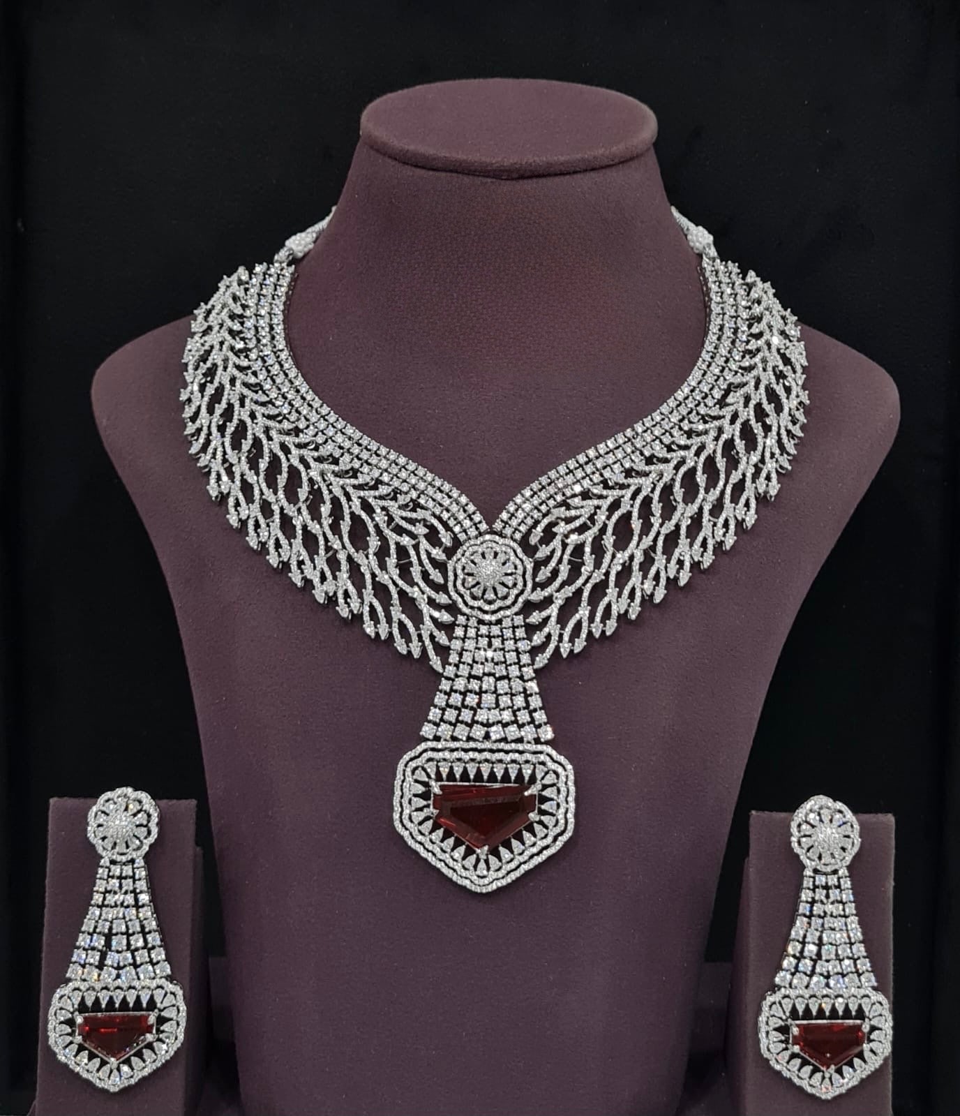 Cz Necklace 10627 - KRISHNA'S SWETA JEWELLERY
