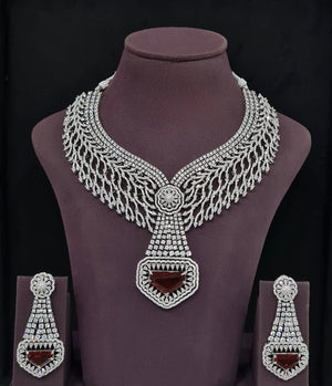 Cz Necklace 10627 - KRISHNA'S SWETA JEWELLERY