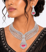 Cz Necklace 10627 - KRISHNA'S SWETA JEWELLERY