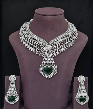 Cz Necklace 10627 - KRISHNA'S SWETA JEWELLERY