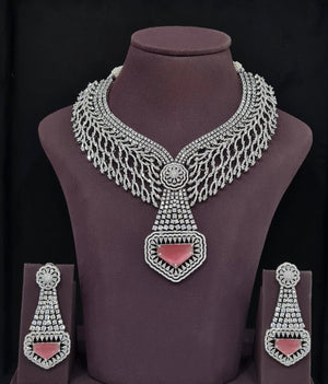 Cz Necklace 10627 - KRISHNA'S SWETA JEWELLERY