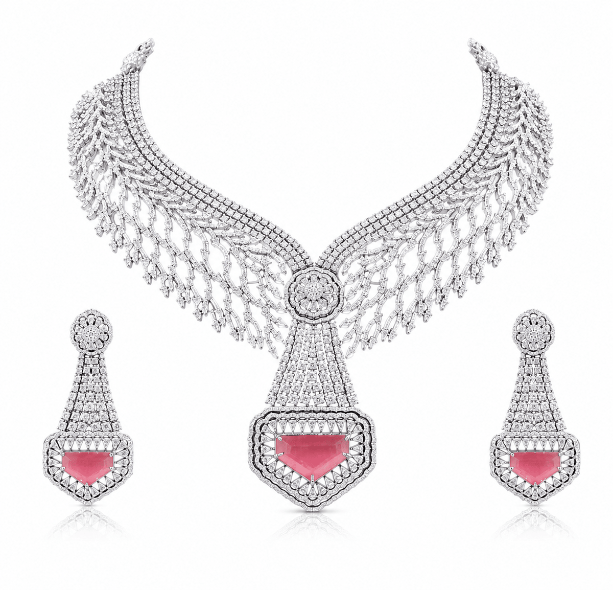 Cz Necklace 10627 - KRISHNA'S SWETA JEWELLERY