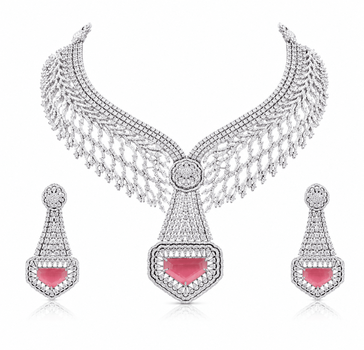 Cz Necklace 10627 - KRISHNA'S SWETA JEWELLERY