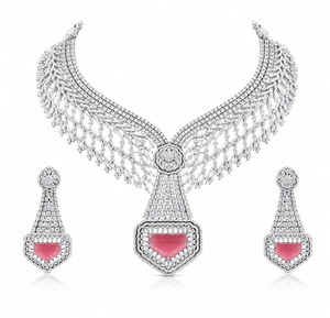 Cz Necklace 10627 - KRISHNA'S SWETA JEWELLERY