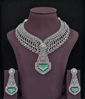 Cz Necklace 10627 - KRISHNA'S SWETA JEWELLERY