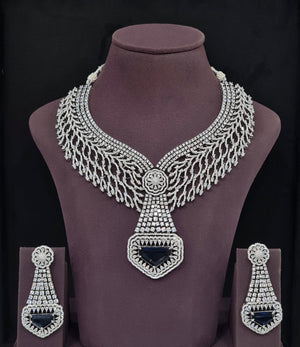 Cz Necklace 10627 - KRISHNA'S SWETA JEWELLERY