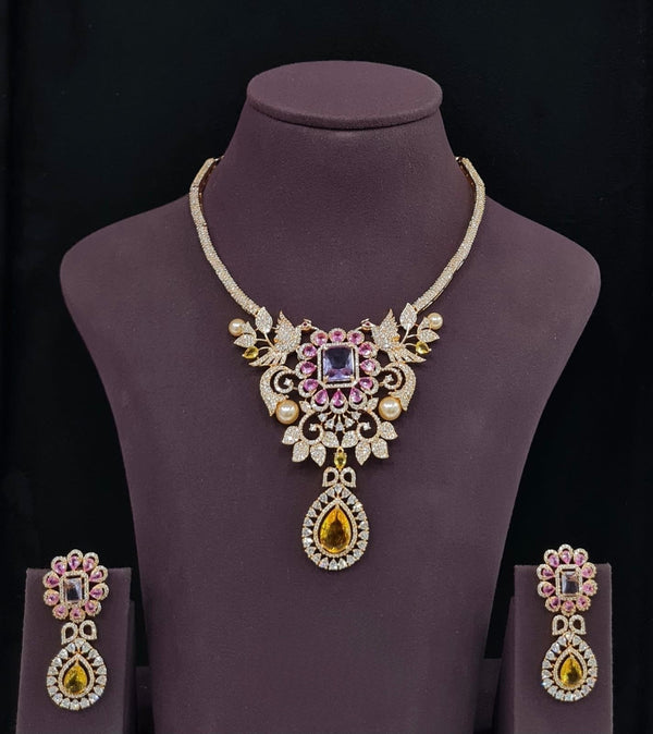 Cz Necklace 10637 - KRISHNA'S SWETA JEWELLERY
