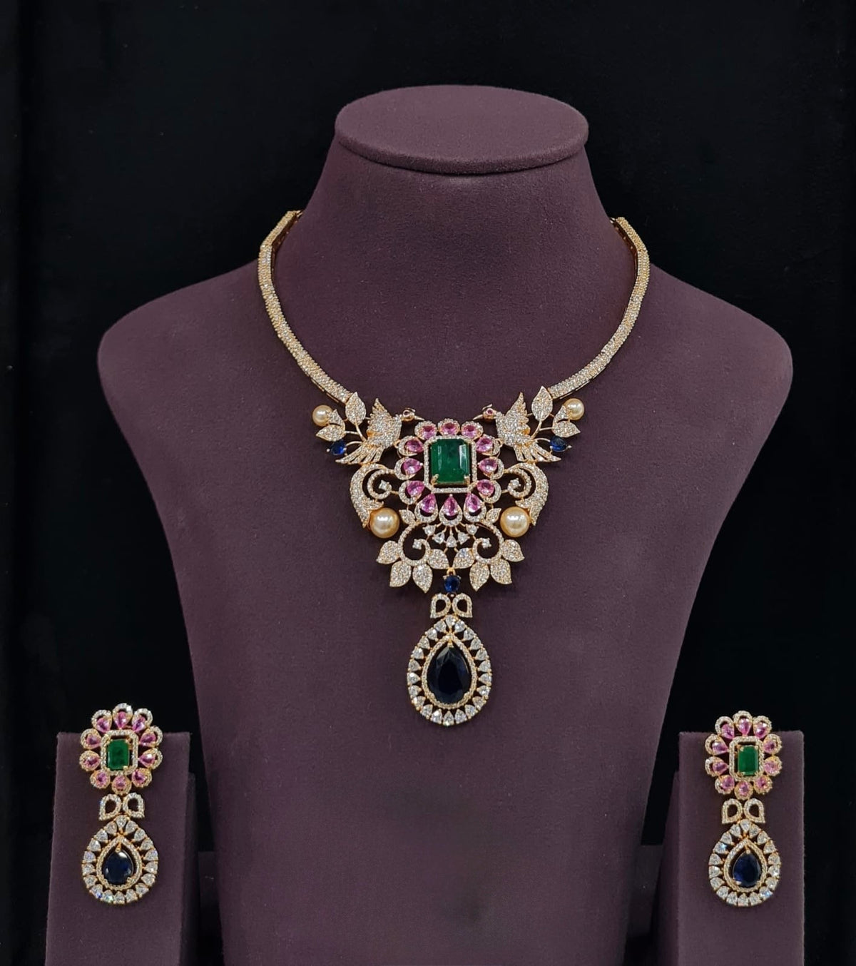Cz Necklace 10637 - KRISHNA'S SWETA JEWELLERY