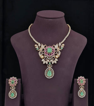 Cz Necklace 10637 - KRISHNA'S SWETA JEWELLERY
