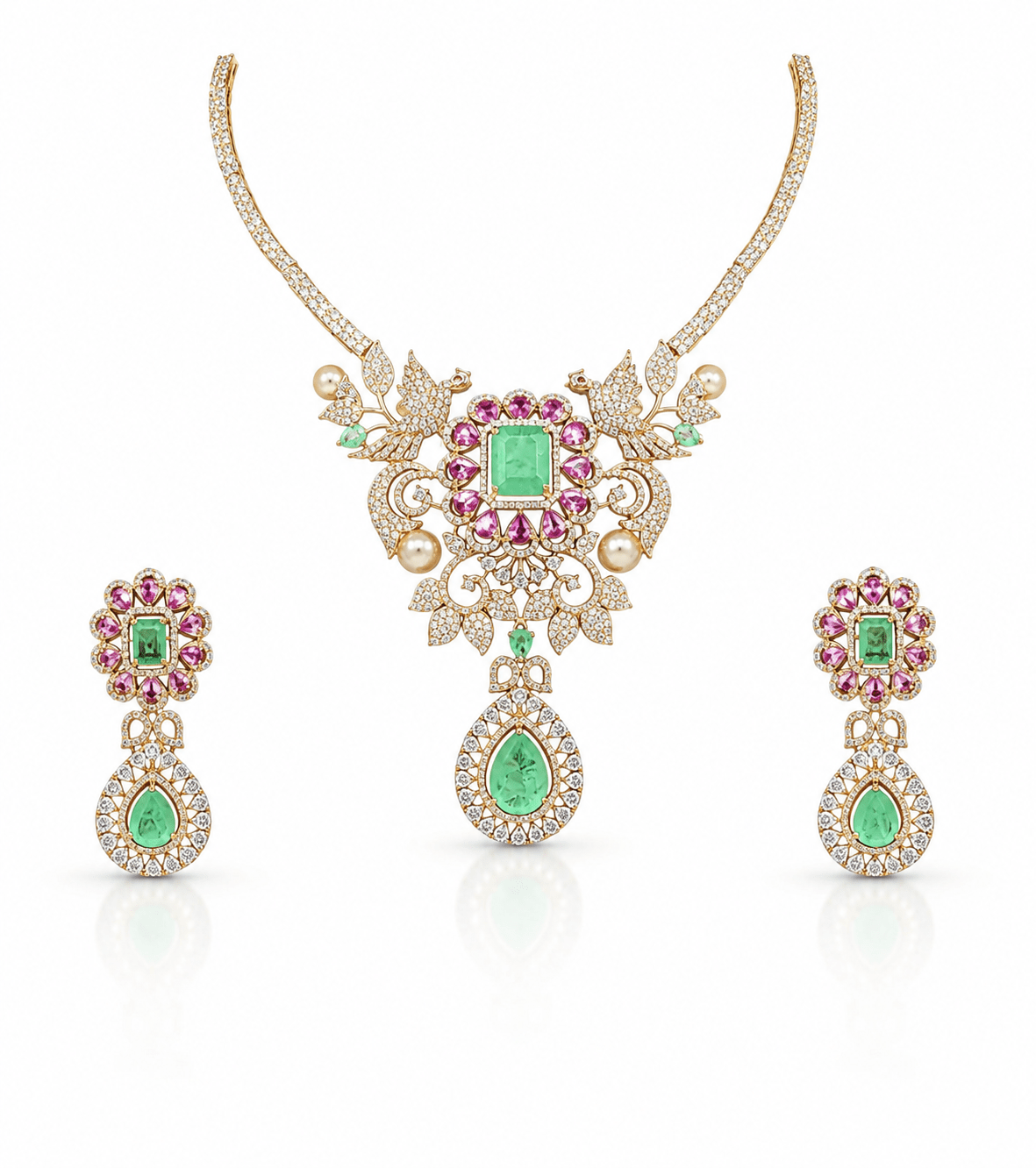 Cz Necklace 10637 - KRISHNA'S SWETA JEWELLERY