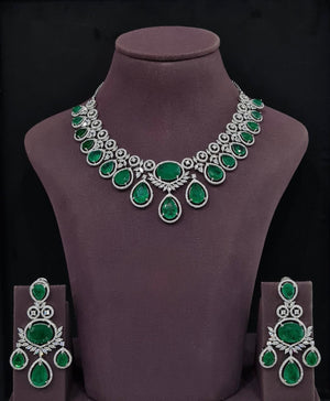 Cz Necklace 10638 - KRISHNA'S SWETA JEWELLERY