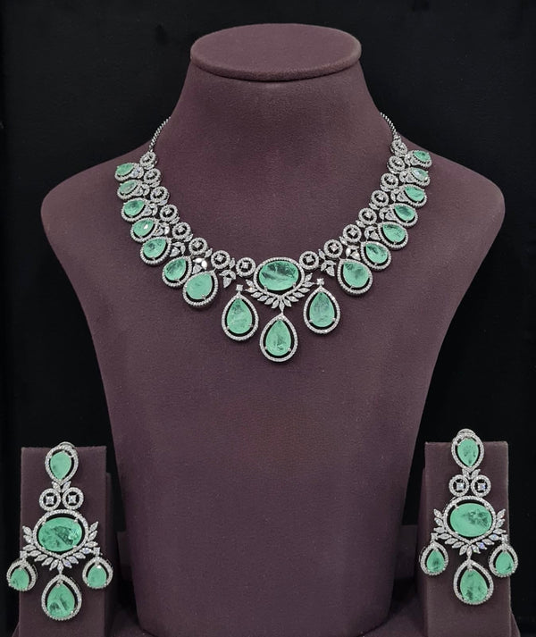Cz Necklace 10638 - KRISHNA'S SWETA JEWELLERY