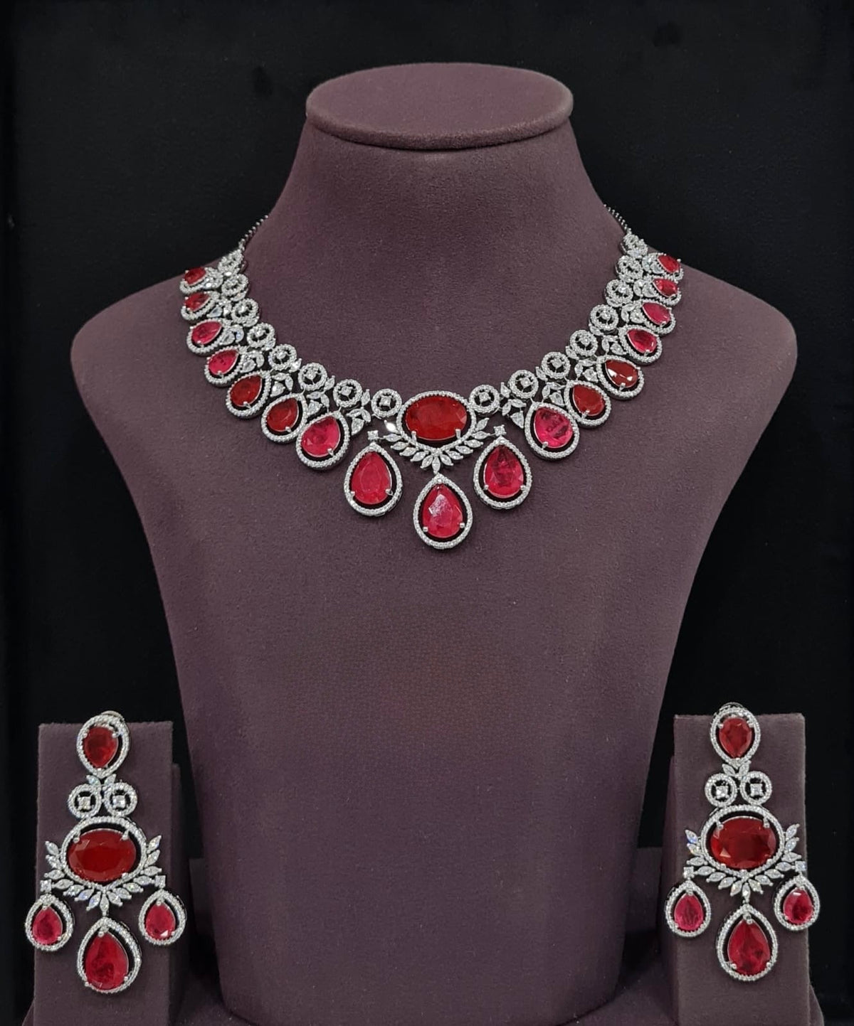 Cz Necklace 10638 - KRISHNA'S SWETA JEWELLERY