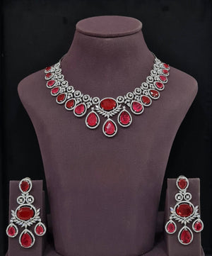 Cz Necklace 10638 - KRISHNA'S SWETA JEWELLERY