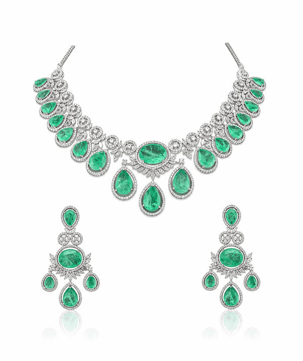 Cz Necklace 10638 - KRISHNA'S SWETA JEWELLERY