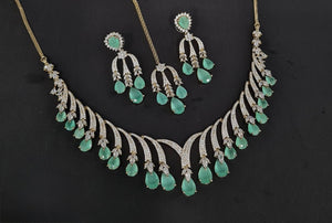 Cz Necklace 10640 - KRISHNA'S SWETA JEWELLERY