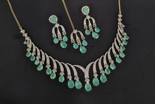 Cz Necklace 10640 - KRISHNA'S SWETA JEWELLERY