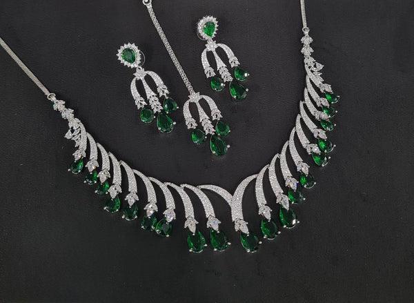 Cz Necklace 10640 - KRISHNA'S SWETA JEWELLERY
