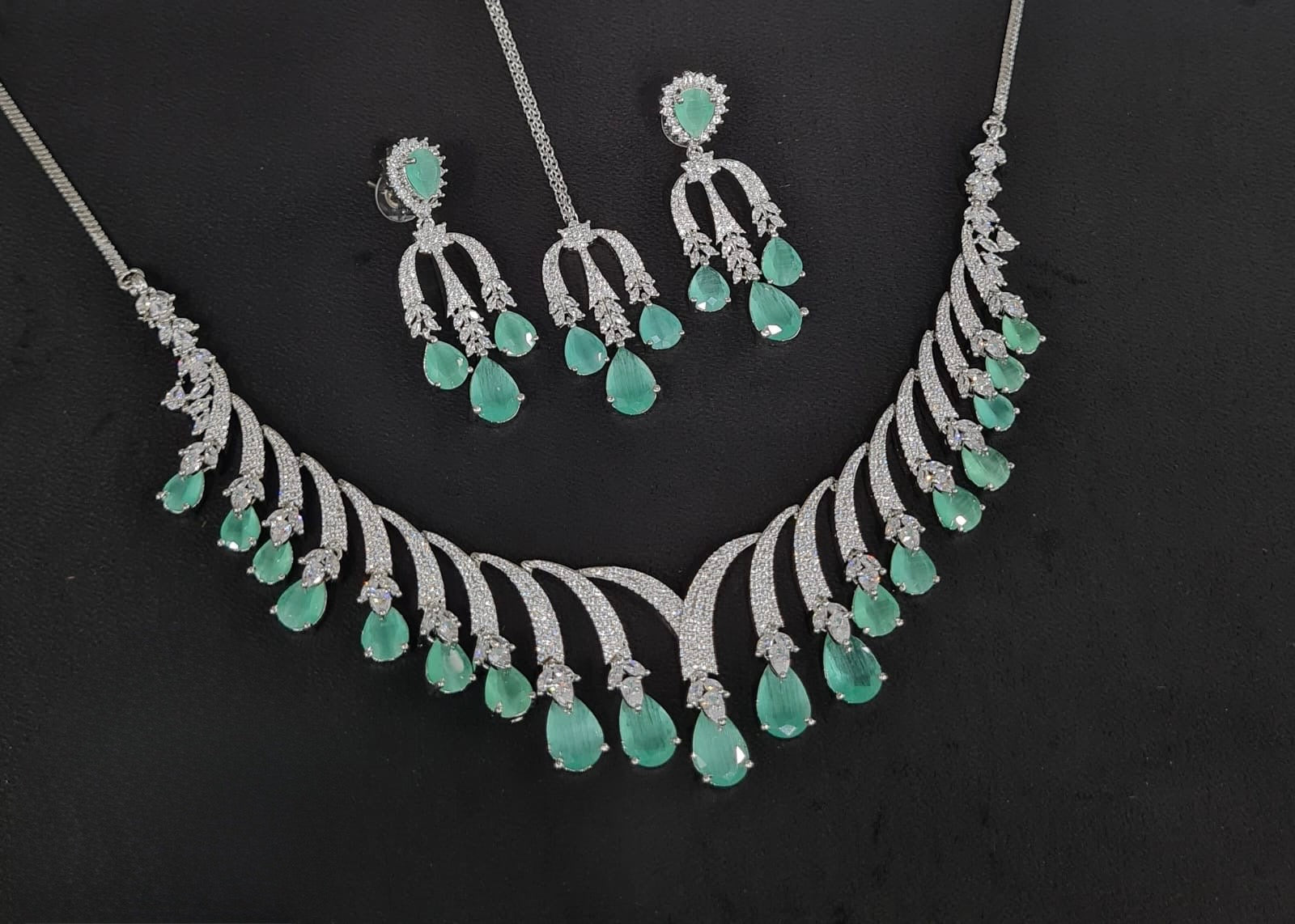 Cz Necklace 10640 - KRISHNA'S SWETA JEWELLERY