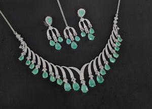 Cz Necklace 10640 - KRISHNA'S SWETA JEWELLERY