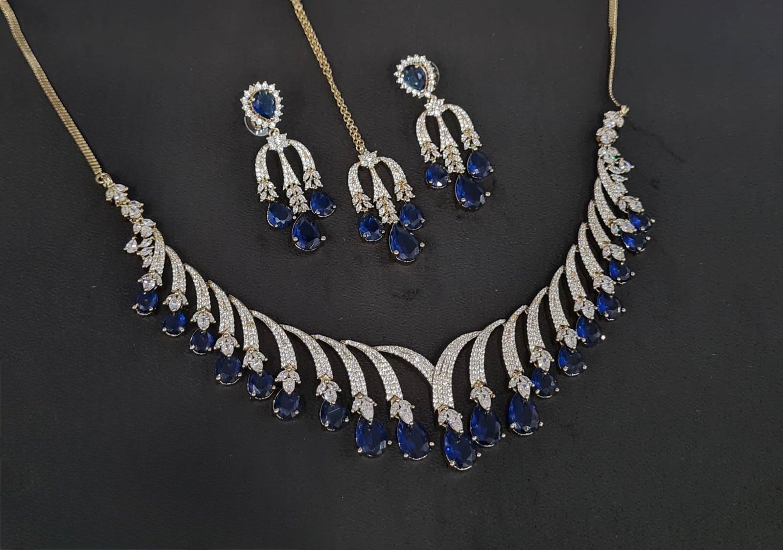 Cz Necklace 10640 - KRISHNA'S SWETA JEWELLERY