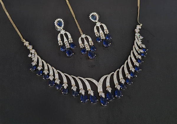 Cz Necklace 10640 - KRISHNA'S SWETA JEWELLERY