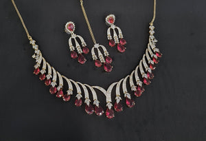 Cz Necklace 10640 - KRISHNA'S SWETA JEWELLERY