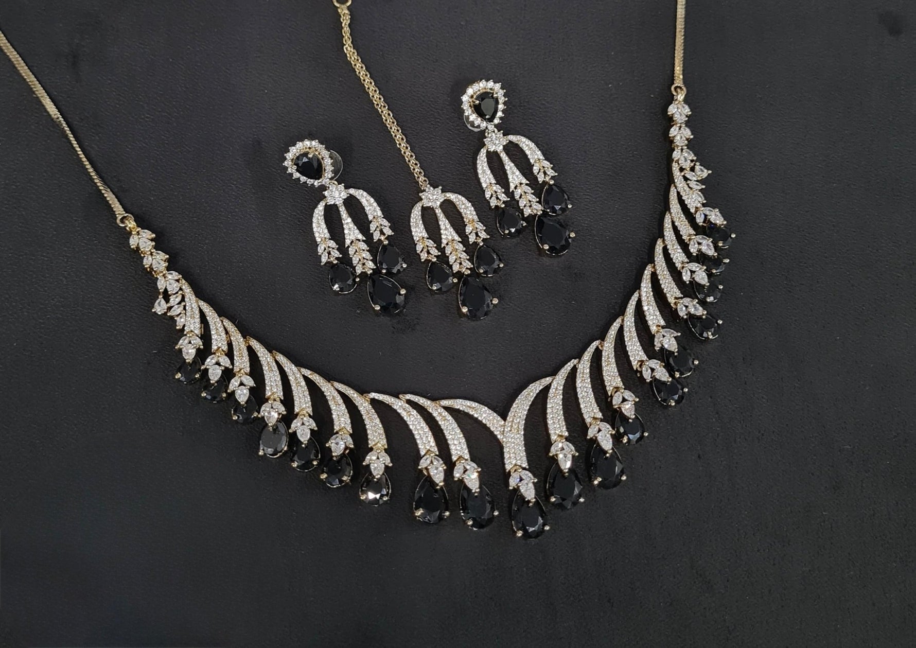 Cz Necklace 10640 - KRISHNA'S SWETA JEWELLERY