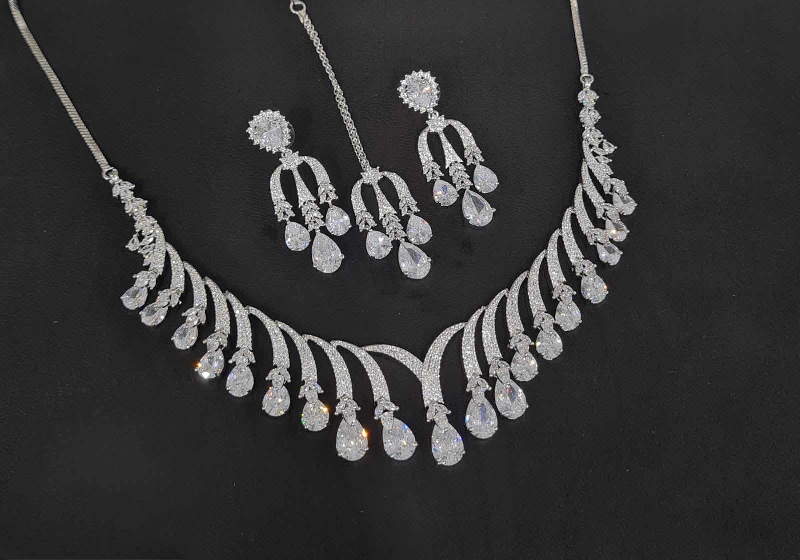 Cz Necklace 10640 - KRISHNA'S SWETA JEWELLERY