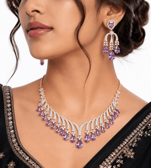 Cz Necklace 10640 - KRISHNA'S SWETA JEWELLERY