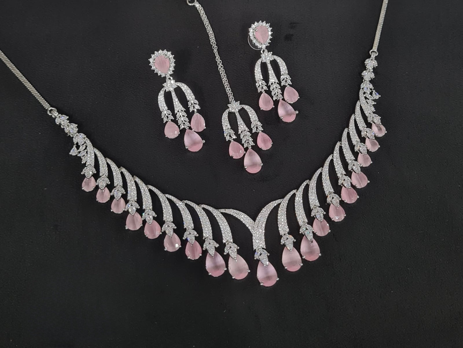 Cz Necklace 10640 - KRISHNA'S SWETA JEWELLERY