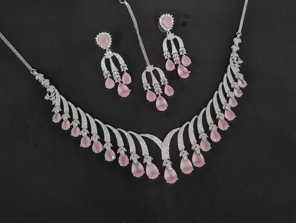 Cz Necklace 10640 - KRISHNA'S SWETA JEWELLERY