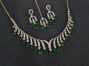 Cz Necklace 10640 - KRISHNA'S SWETA JEWELLERY
