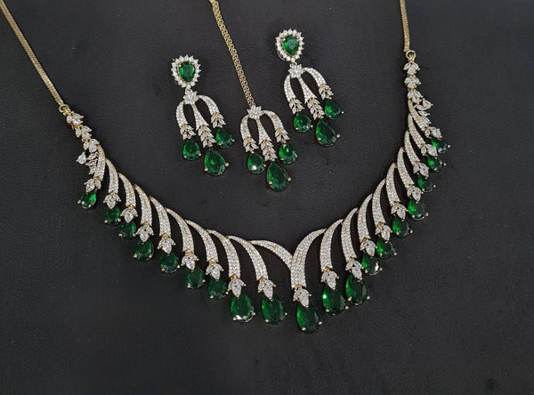 Cz Necklace 10640 - KRISHNA'S SWETA JEWELLERY