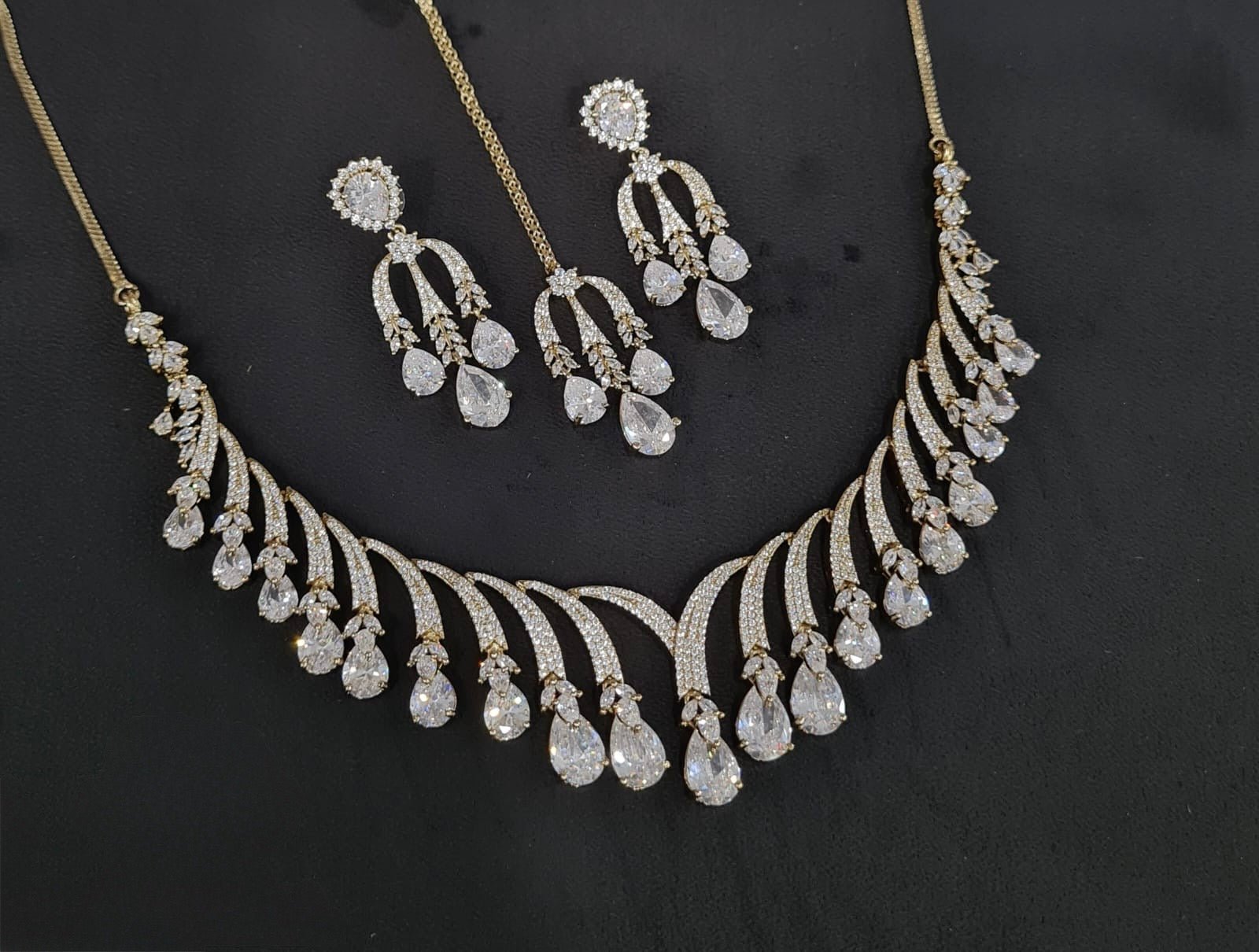 Cz Necklace 10640 - KRISHNA'S SWETA JEWELLERY