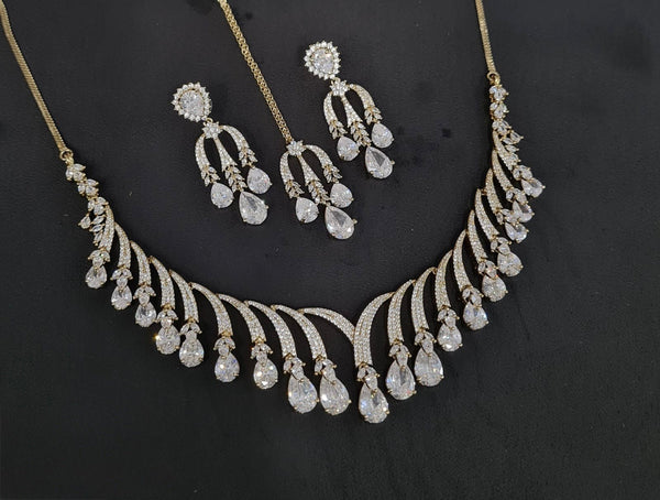 Cz Necklace 10640 - KRISHNA'S SWETA JEWELLERY