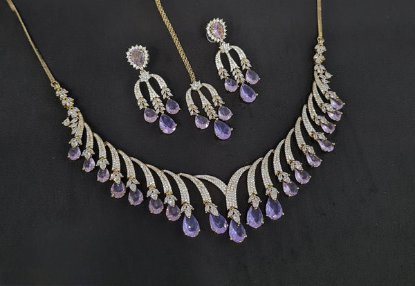 Cz Necklace 10640 - KRISHNA'S SWETA JEWELLERY
